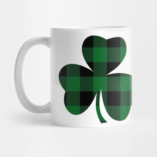 St. Patrick's Day Buffalo Green Plaid Lucky Shamrock Mug